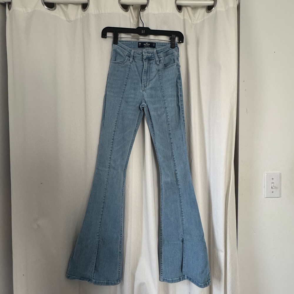 Hollister Sky Blue Wide Leg Jeans